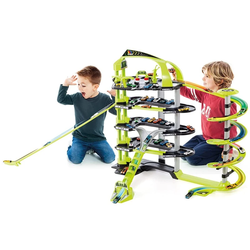M MOLTO Super 5-storey children's car parking garage with accessories, 24 parking spaces, toy motorway, children's toy + 3 years, garage cars