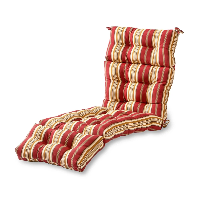 Greendale Home Fashions Outdoor Chaise Lounge Cushion, 1 Count (Pack of 1), Tuscan Stripe