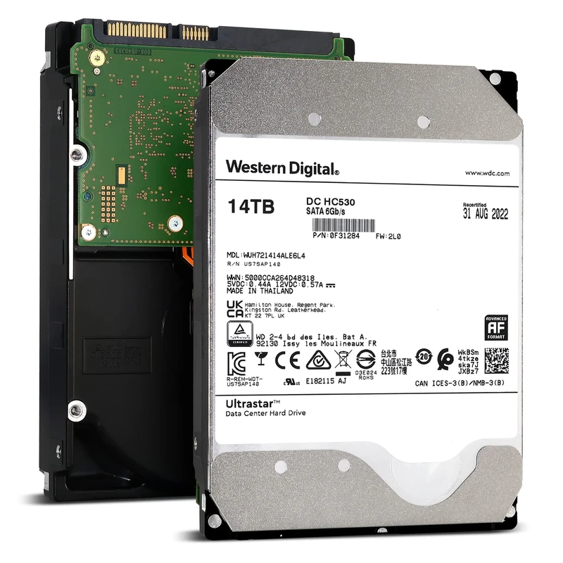 WD Ultrastar DC HC530 14TB 7200RPM SATA 6Gb/s 3.5" Enterprise HDD - WUH721414ALE6L4 (Renewed)