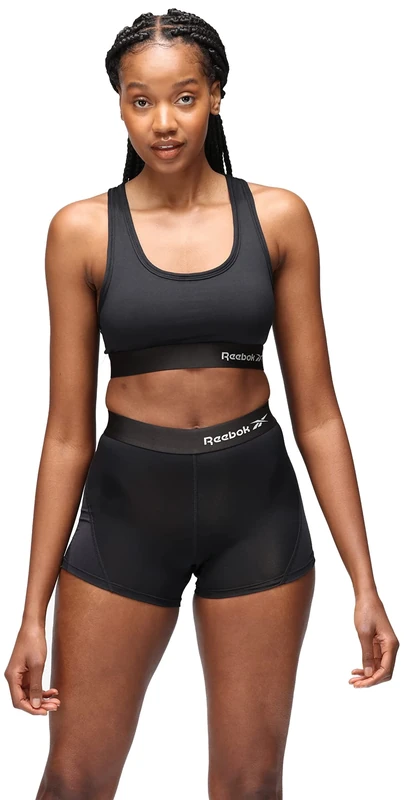 Reebok Women's Sports Bra | Supportive, Comfortable Padded Sports Bra | Wireless, Low Impact and Breathable Sports Bras | Women Activewear Black