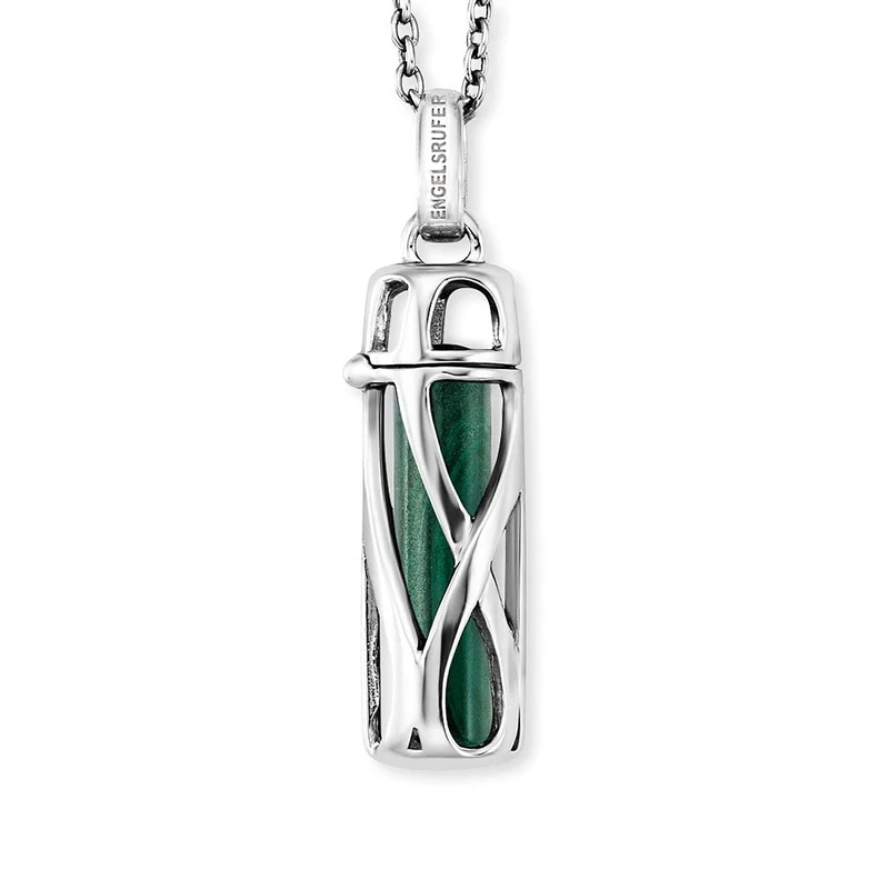 Engelsrufer Angel Whisperer, Women’s Sterling Silver Other Form Malachit Chain Necklace, Silver, Länge: 50 cm - ERN-HEAL-ML-S - Image 1