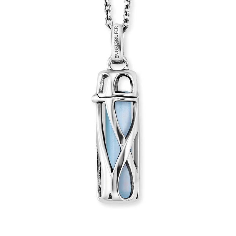 Engelsrufer Angel Whisperer, Women’s Sterling Silver Agate Chain Necklace, Silver, Länge: 50 cm - ERN-HEAL-BA-S