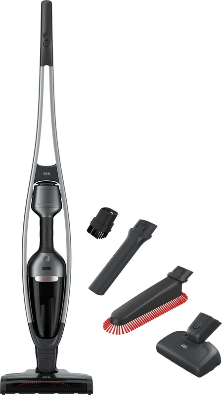 AEG QX9 Animal & Pet Multi-function Cordless Vacuum Cleaner Rechargeable Li-Ion Battery 50mins runtime and LED Power Brush For Carpets & Hardfloors, Upright Handheld Stick QX9-1-ANIM, Shale Grey