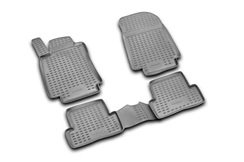 Element EXP.NLC.41.12.210 Custom-Fit Premium Non-Slip Rubber Floor Mats for Dacia Clio Year 05-12 Black