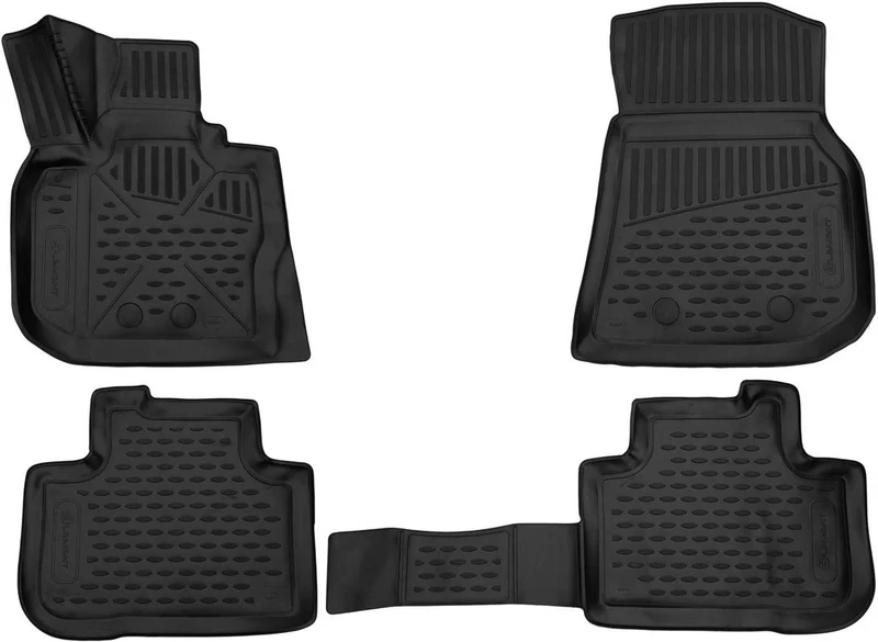 Element ELEMENT3D02037210k Premium Anti-Slip Rubber Car Floor Mats BMW X4 Year 18-20 Black