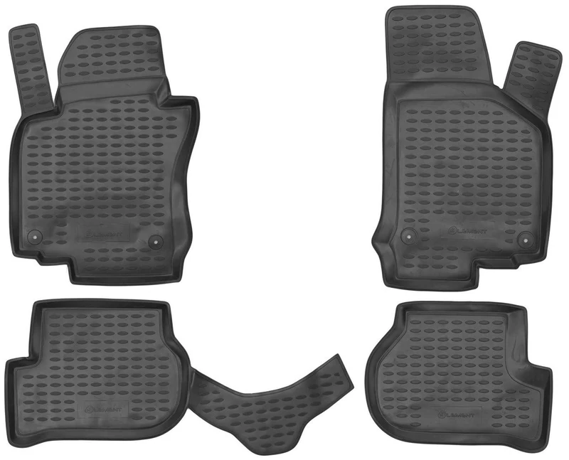 Fitted Rubber Floor Mats for VW Golf 6 VI without Elbow Rest Year of Manufacture 08-16