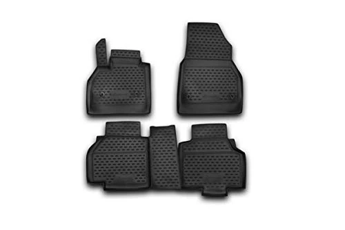 Element EXP.NLC.41.24.210k Premium Non-Slip Rubber Floor Mats for Dacia Kangoo VIP Year 08-20 Black