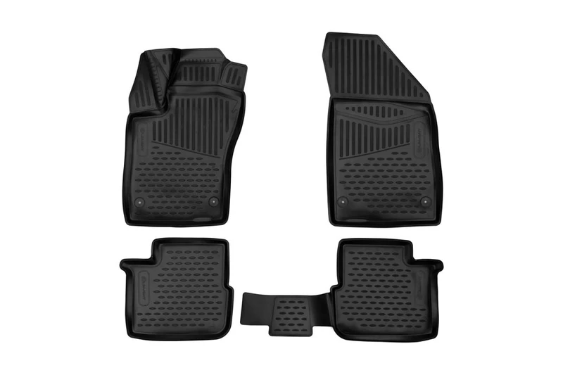 Element EXP.ELEMENT3D01697210k 3D Custom Fit Premium Anti-Slip Rubber Mats Floor Mats for Fiat Tipo 2015->, Black, Fit