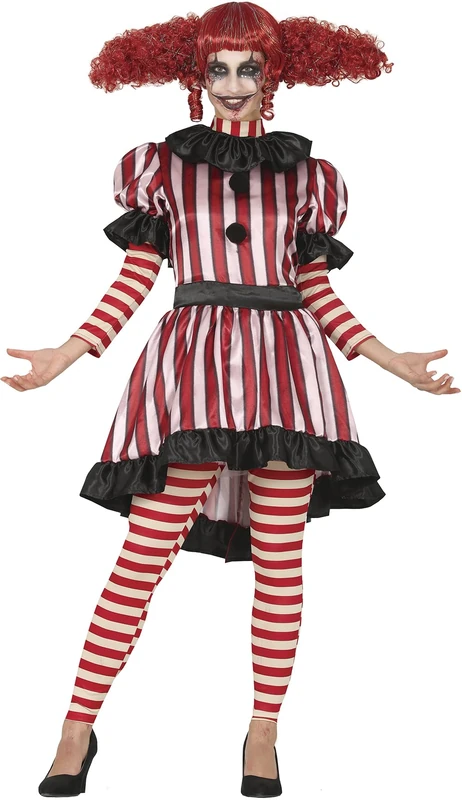 Fiestas Guirca Clown Halloween Fancy Dress Costume Lady Size 14-16
