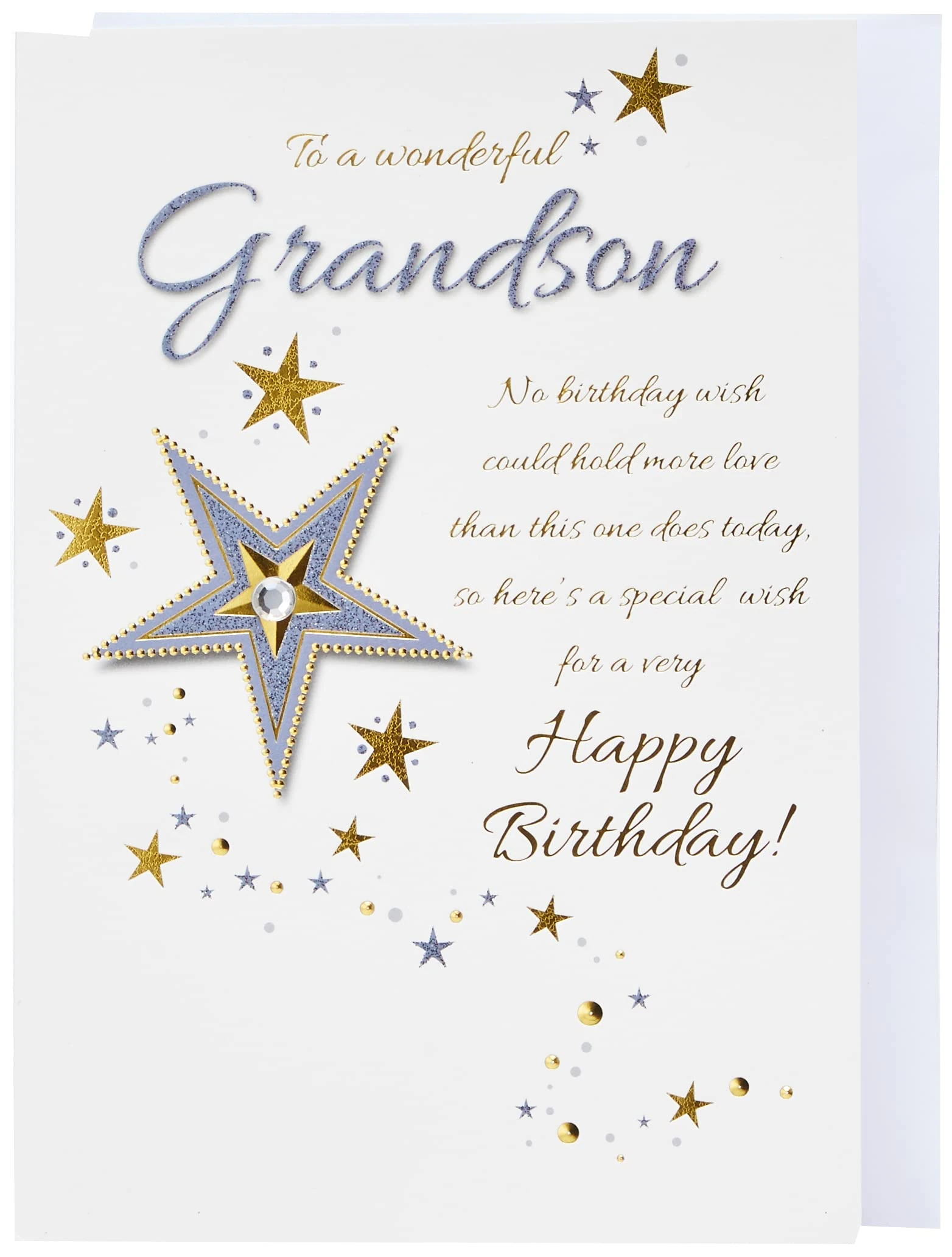 Piccadilly Greetings Piccadilly Greetings Traditional Birthday Card Grandson ,Green, 9 x 6 inches