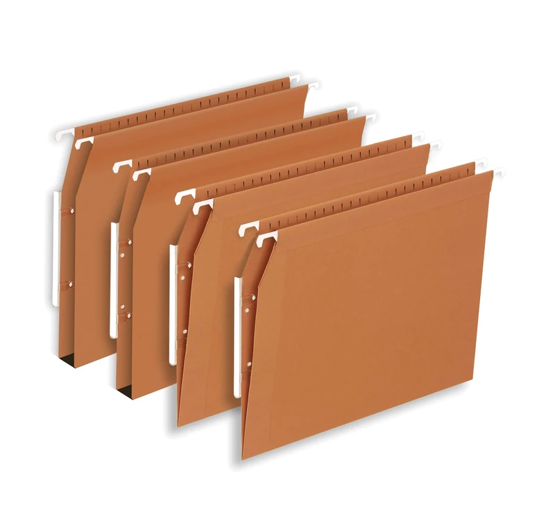 Elba - 400126817 Suspension Folders for Drawer, Wheelbase 33, Bottom U, 30 mm, External Size 32.4 x 26.6, Orange, Pack of 25 Pieces