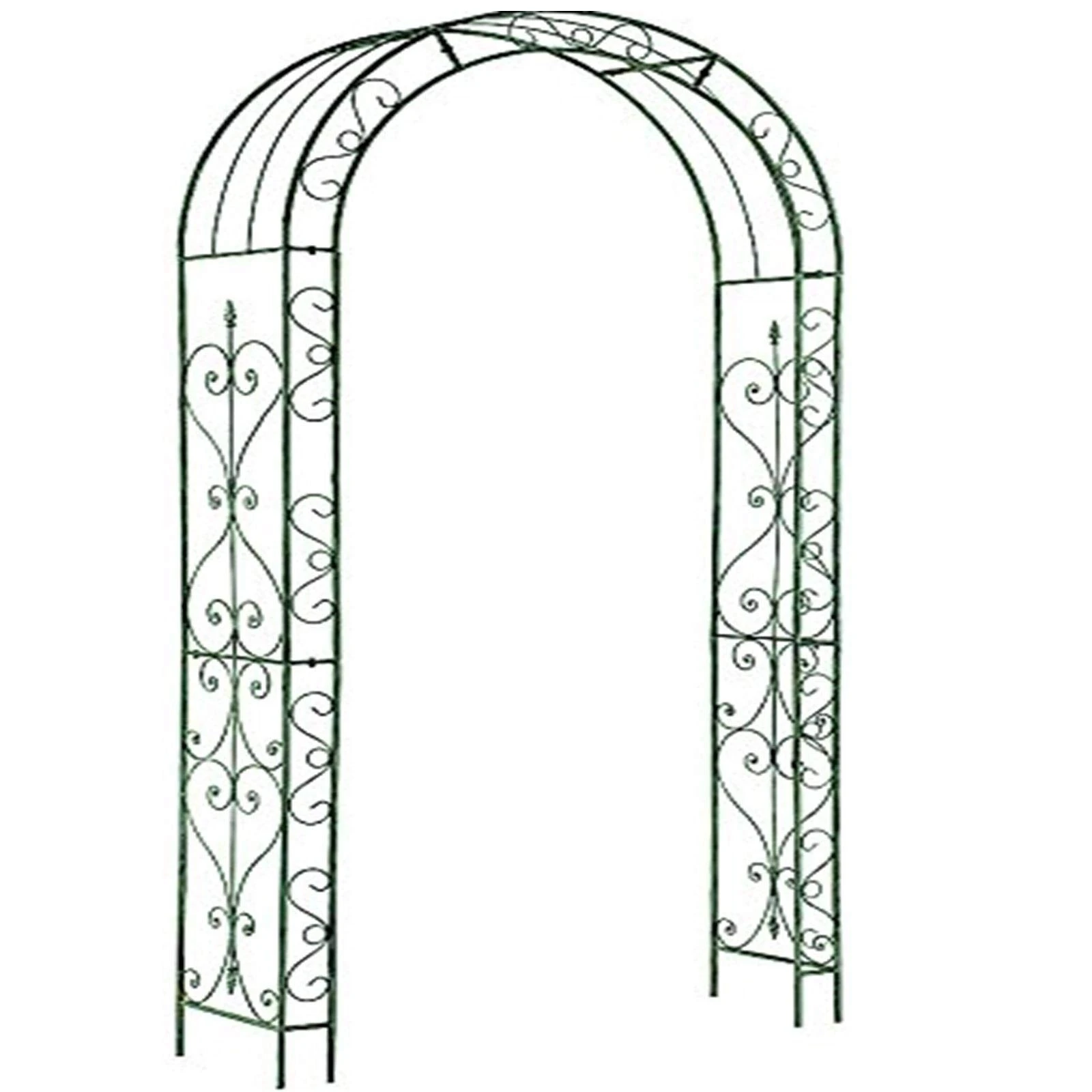 Gr8 Garden Patio Outdoor Large Black Metal Decorative Loire Arch Wedding Rose Archway Ornament Arbour Pergola For Climbing Plants Trellis Support