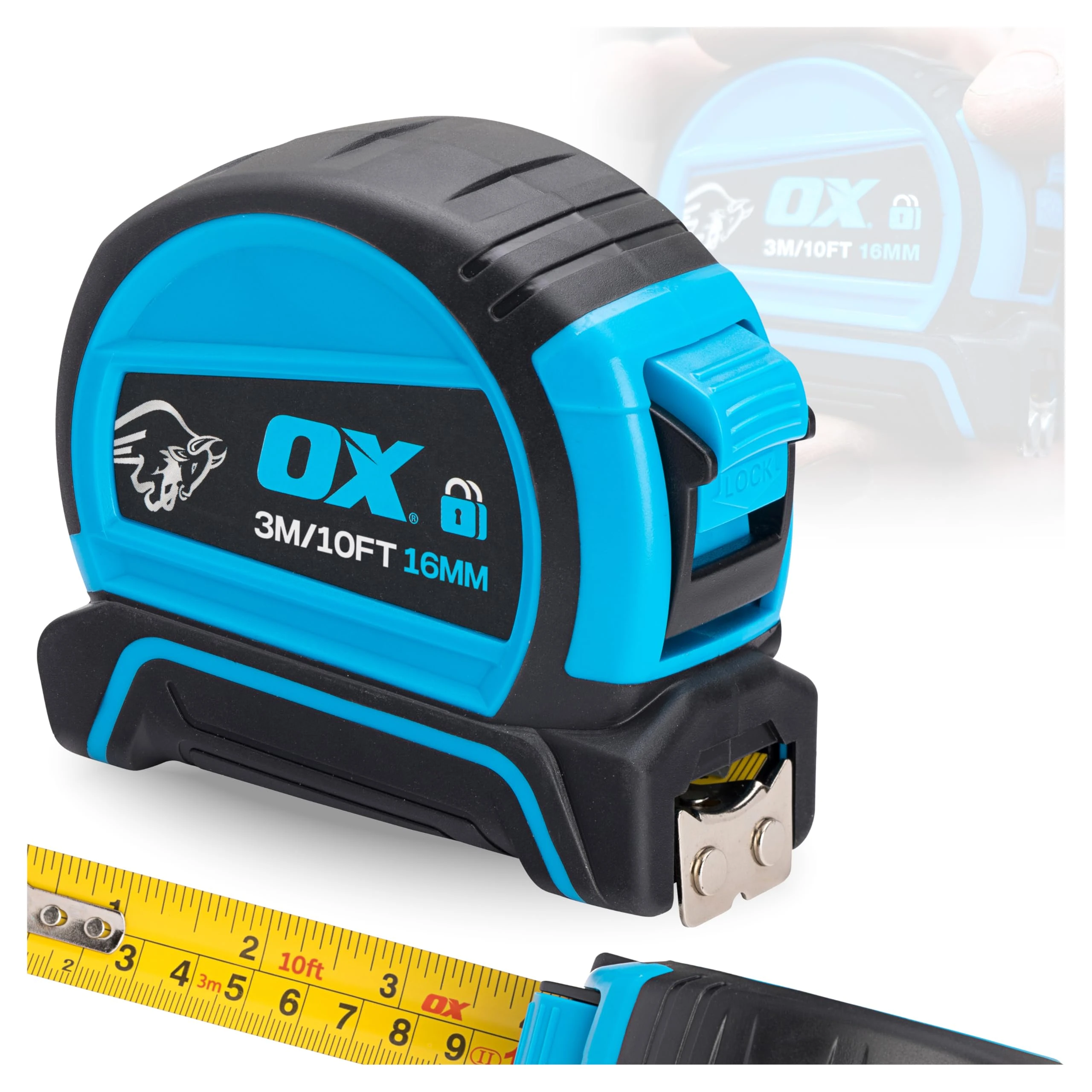 OX Pro Dual Auto Lock Tape Measure - 3m