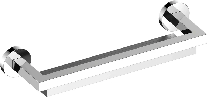 Keuco Edition 90 Shower Shelf 34 cm with Shower Squeegee Chrome-Plated Aluminium Made in Germany Includes Screws and Wall Plugs Shower Shelf for Drilling