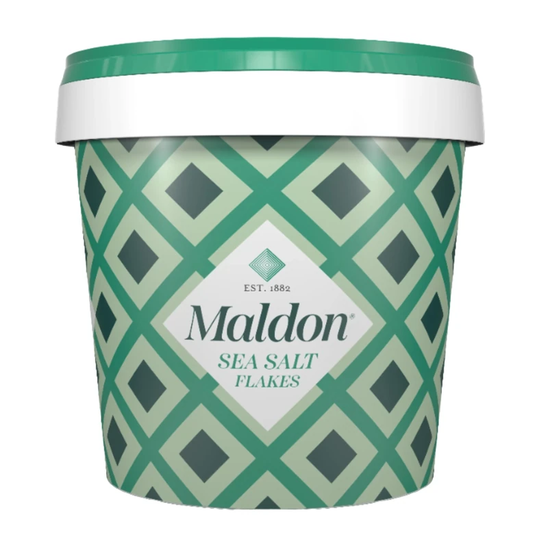 Maldon - Sea Salt Flakes, Unique Pyramid Shaped Salt Flakes, Perfect for a Wide Range of Dishes, Hand-Harvested for Four Generations, 570g Tub