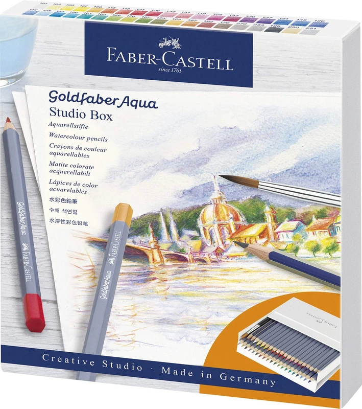 Faber-Castell Creative Studio Goldfaber Aqua Watercolour Pencil, Multicoloured Single Pencil, For Art, Craft, Drawing, Sketching, Home, School, University, Colouring