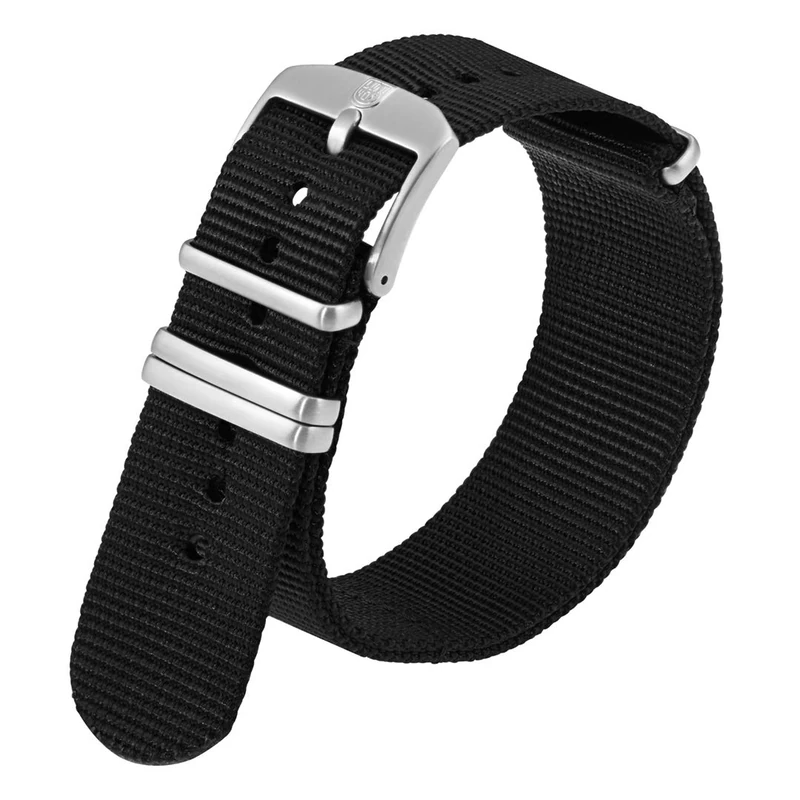 Luminox Genuine Watch Band Replacement Strap 19mm 20mm 22mm 23mm 24mm Mens Watch Bands for Men Rubber Nylon Canvas Various Variations and Colours, black, For Luminox Series: 3500 3510 3580, For