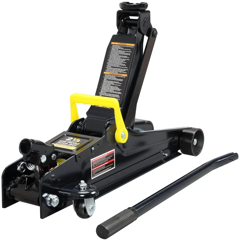 Torin TORT825051 Hydraulic Low Profile Trolley Service/Floor Jack, Single Piston Quick Lift Pump, 2.5 Ton Capacity, Black, Medium