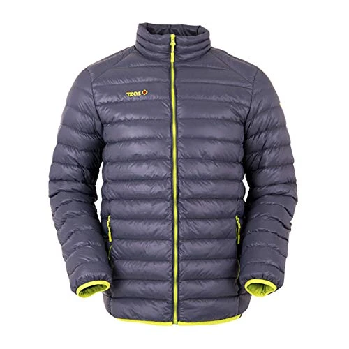 Izas Aden Men's Feather Jacket, mens, 8434076417165, Dark Grey/Lime, S