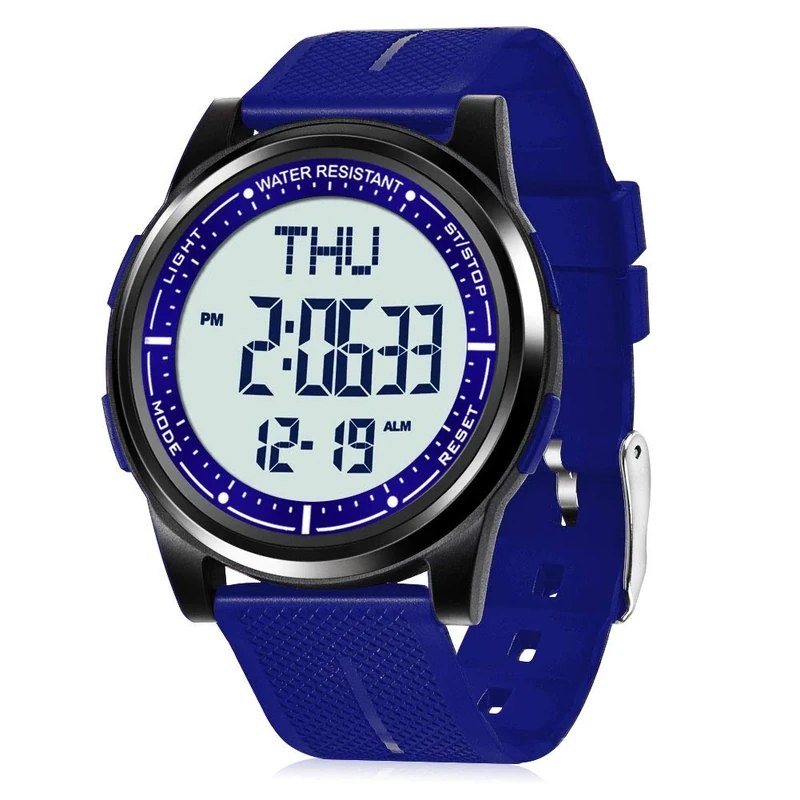 WIFORT Mens Digital Sports Watch - 5ATM Waterproof Blue