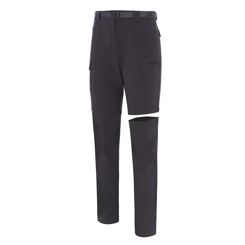 Izas Daven Women's Detachable Technical Trousers, womens, 8434076622798, Dark Grey/Purple, S