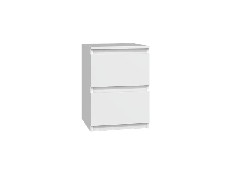 TOP E SHOP Topeshop M2 BIEL Nightstand/Bedside Table 2 Drawer(s) White