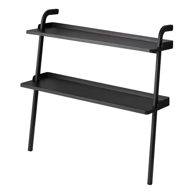 Yamazaki 5046 FRAME Kids Leaning Shoe Rack, black, Steel/ABS Resin/Silicone, Minimalist, 50 x 22 x 48 cm