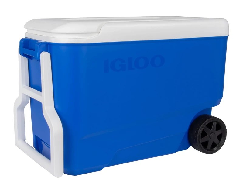 IGLOO Wheelie Cool 38 Roller Cool Box, Blue/White, 36 Litre