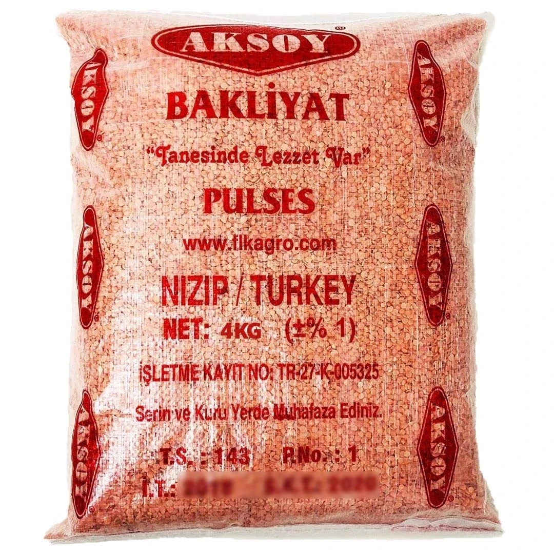 Aksoy Canadian Red Split Lentils 4KG | Natural, High in Fiber and Protein | Ideal for Soups, Main Dishes, and More | Easy to Cook and Perfect for Every Meal