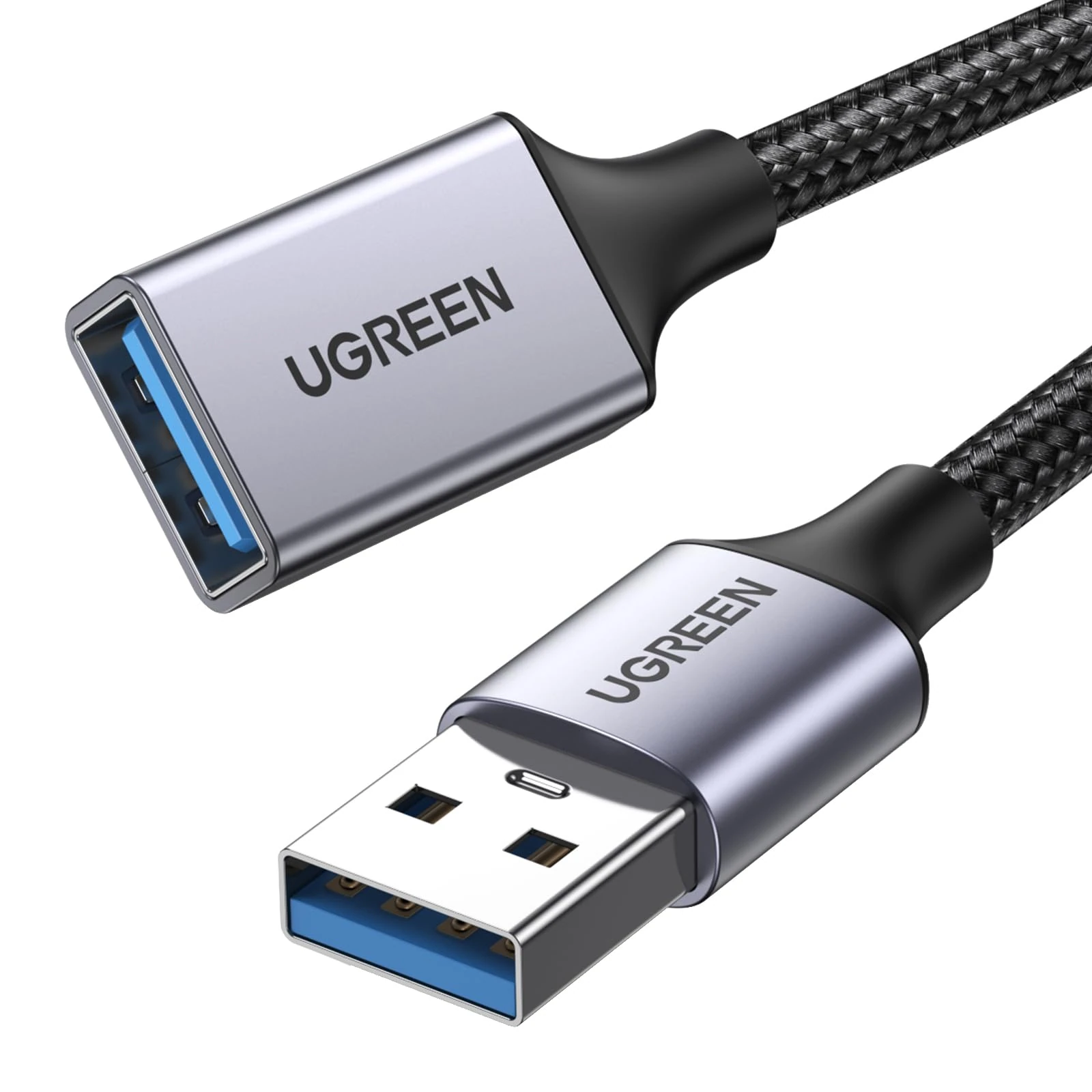 UGREEN USB Extension Cable 1M, USB 3.0 Extender Male to Female 5Gbps High Speed Transfer, Extension Lead Compatible with Keyboard, Mouse, U Disk, Printer, Scanner, Gaming Controller, Charging Cable