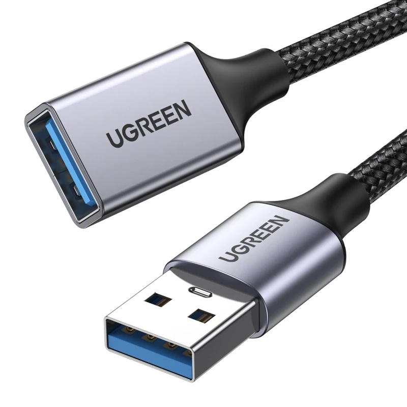 UGREEN USB Extension Cable, USB 3.0 Extender Male to Female 5Gbps High Speed Transfer, Extension Lead Compatible with Keyboard, Mouse, U Disk, Printer, Scanner, Gaming Controller, Charging Cable(2M)