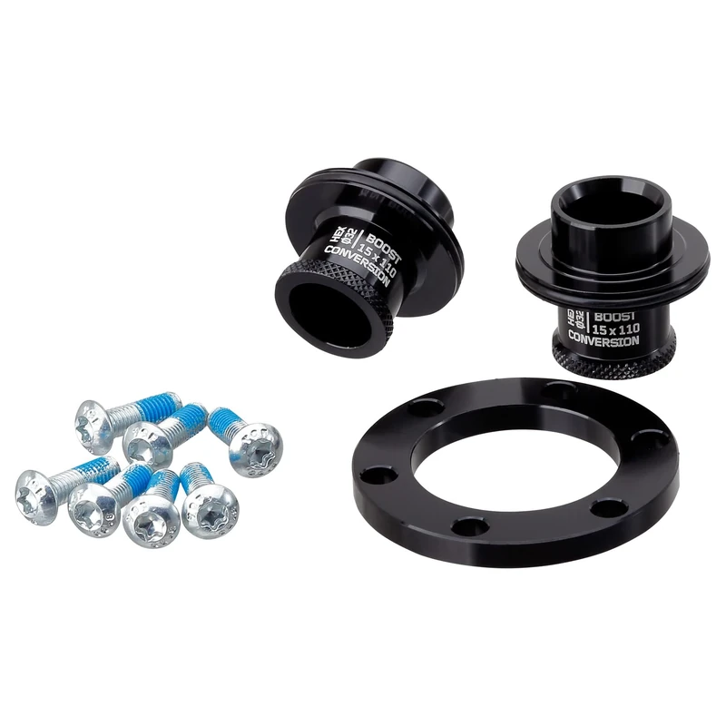 Spank Unisex Adult Hex Boost Front Hub Conversion Kit 15 x 110 Black