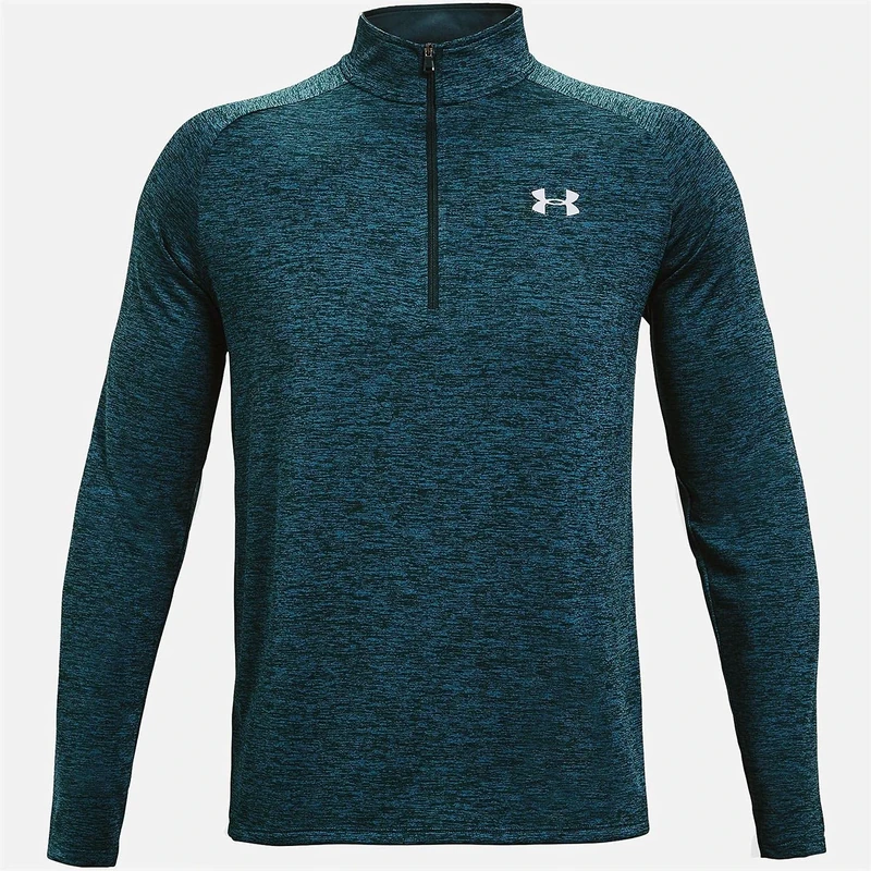 Under Armour Men's Tech 2.0 1/2 Zip-up Long Sleeve T-shirt Sweatshirt, Dark Cyan (463)/Mod Gray, M