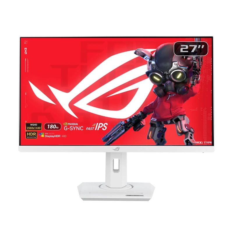 ASUS ROG Strix XG27ACS-W USB Type-C Gaming Monitor – 27-inch 2560x1440, 180Hz (Above 144Hz), 1ms (GTG), Fast IPS, Extreme Low Motion Blur Sync, USB Type-C, G-Sync compatible, DisplayWidget Center, HDR