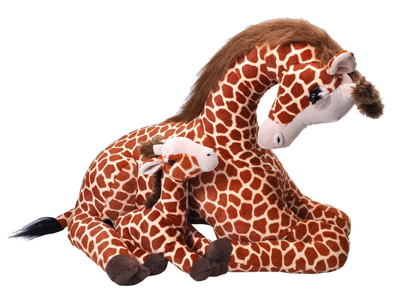 Wild Republic Jumbo Mom and Baby Giraffe, Stuffed Animal, 30 Inches, Gift for Kids, Plush Toy, Fill is Spun Recycled Water Bottles