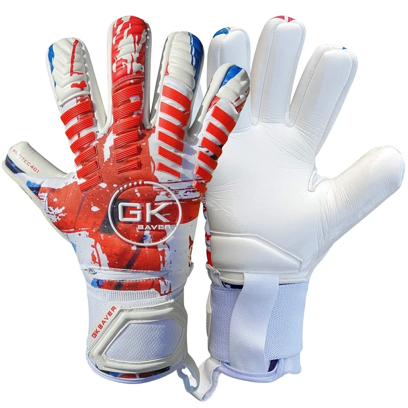 GK Saver Football Goalkeeper Gloves Protech Series Professional Goalie Gloves Size 6 to 11 Soccer GK Gloves (Protech Union NF 8)