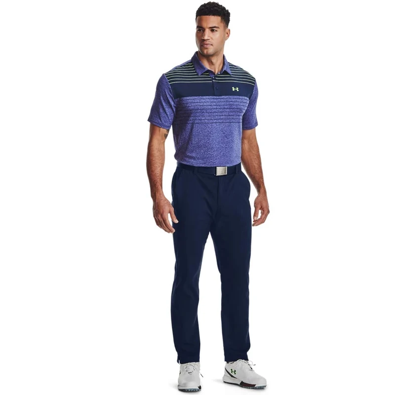 Under Armour Men's Playoff 2.0 Golf Polo, Academy Blue (436)/Summer Lime, X-Large
