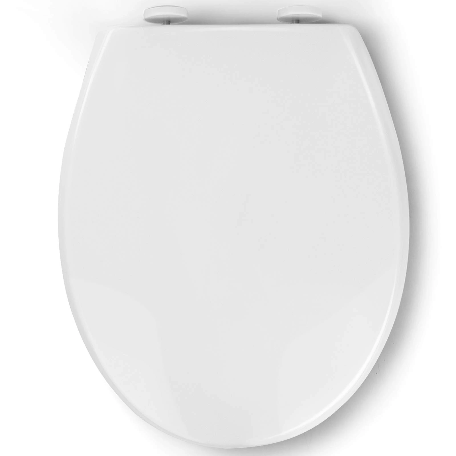 Pipishell Soft Close Toilet Seat, Toilet Seat with Quick Release for Easy Clean, Simple Top Fixing, Standard Toilet Seats White with Adjustable Hinges, O Shape
