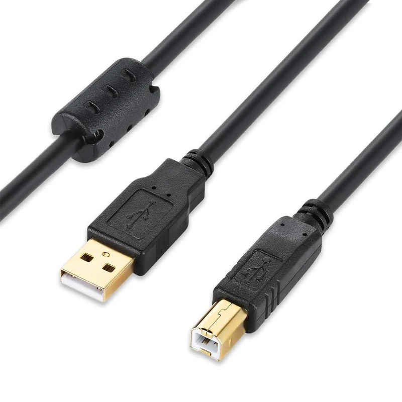 XBOHJOE USB 2.0 Printer Cable 10 m,Type A Male to B Male Scanner Cord for HP, Canon, Lexmark, Epson, Dell, Xerox, Samsung and More USB AtoB Printer Cord (10m)