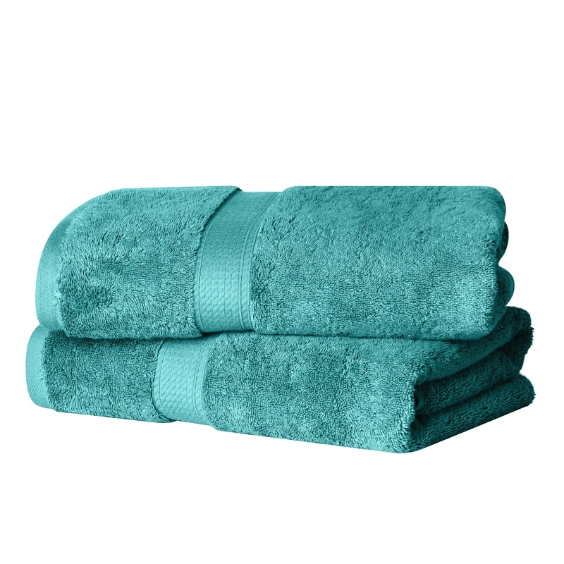 Superior Egyptian Cotton 800 GSM Bath Towel Set, Includes 2 Bath Towels, Luxury Plush Essentials, Absorbent Quick Dry Towels, Guest Bathroom, Apartment, New Home, Shower, Hotel Quality, Turquoise