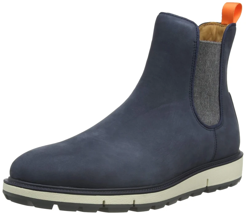 SWIMS Men's Motion Lugsole Chelsea Boots, Navy Orange Gray, 8 UK