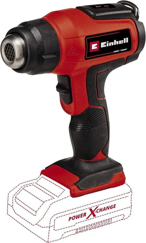 Einhell TE-HA 18 Li Power X-Change 18V Cordless Hot Air Gun | Battery Powered Heat Gun with Accessories for Paint Stripping, Vinyl, Crafts, Resin | Solo - Battery and Charger Not Included