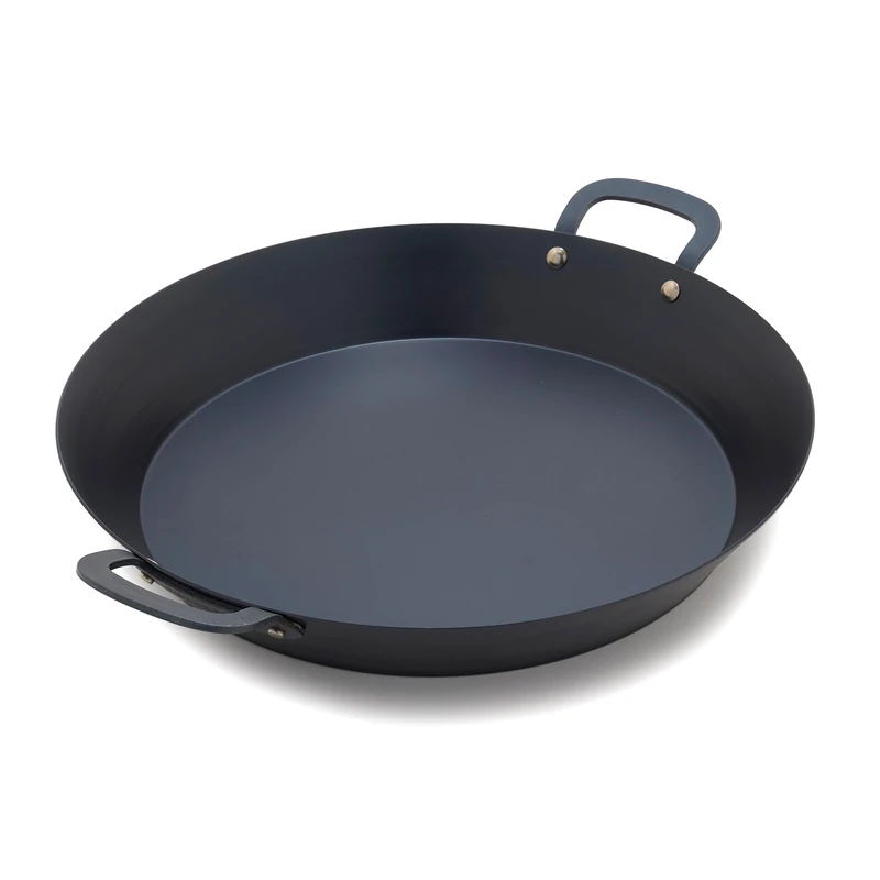 GreenPan x Bobby Flay 15" Carbon Steel Paella Pan, Pre-Seasoned, Nontoxic, PFAS-Free, Induction Compatible, Flat Bottom, Rice & Seafood Dishes, High Heat & Oven Safe Durable, Cast Iron Alternative