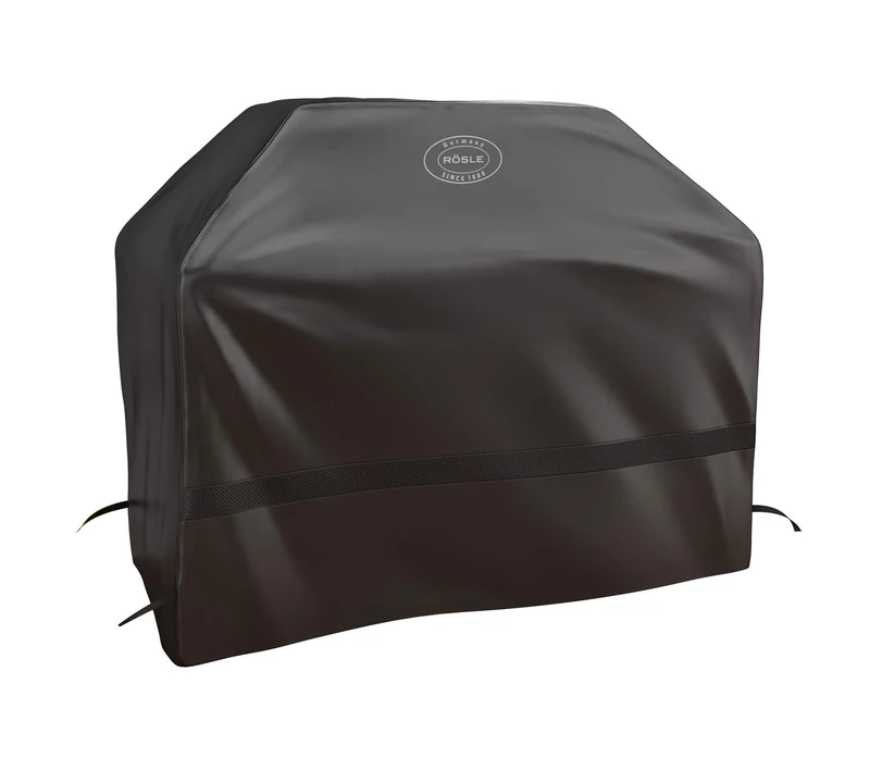 Rösle Cover BBQ Station Magnum G4/Pro G4, Protective Cover Made of 100% Polyester, with Practical Velcro Fastening for Fixing, Waterproof, Black