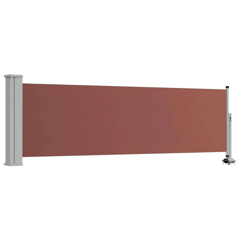 vidaXL Patio Retractable Side Awning - Brown 80x300 cm