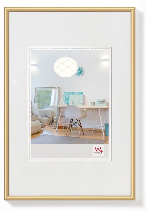 walther Design Picture Frame Gold 40 x 60 cm Twin Pack, New Lifestyle Plastic Frame KV460GD - Image 1