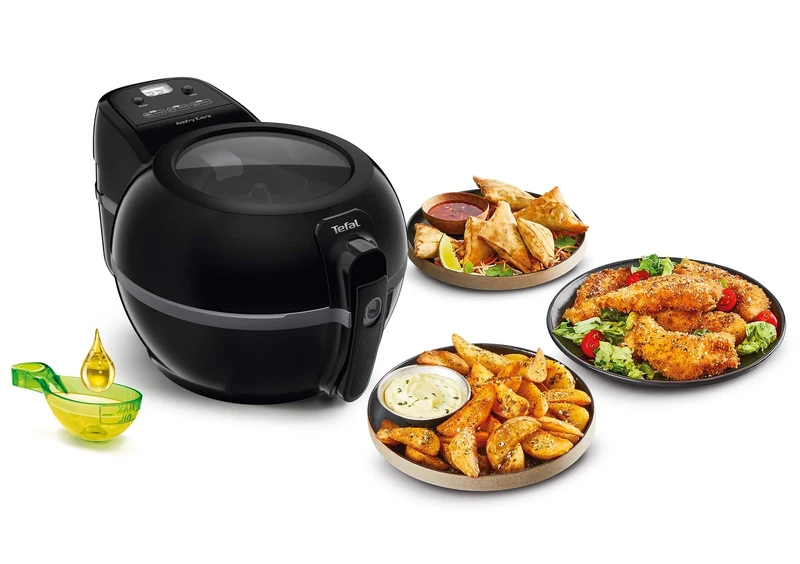 Tefal - Actifry Extra Black FZ7228 Healthy Air Fryer, 1.2 kg Capacity for up to 6 People, Low Oil, Odourless, 300 Recipes