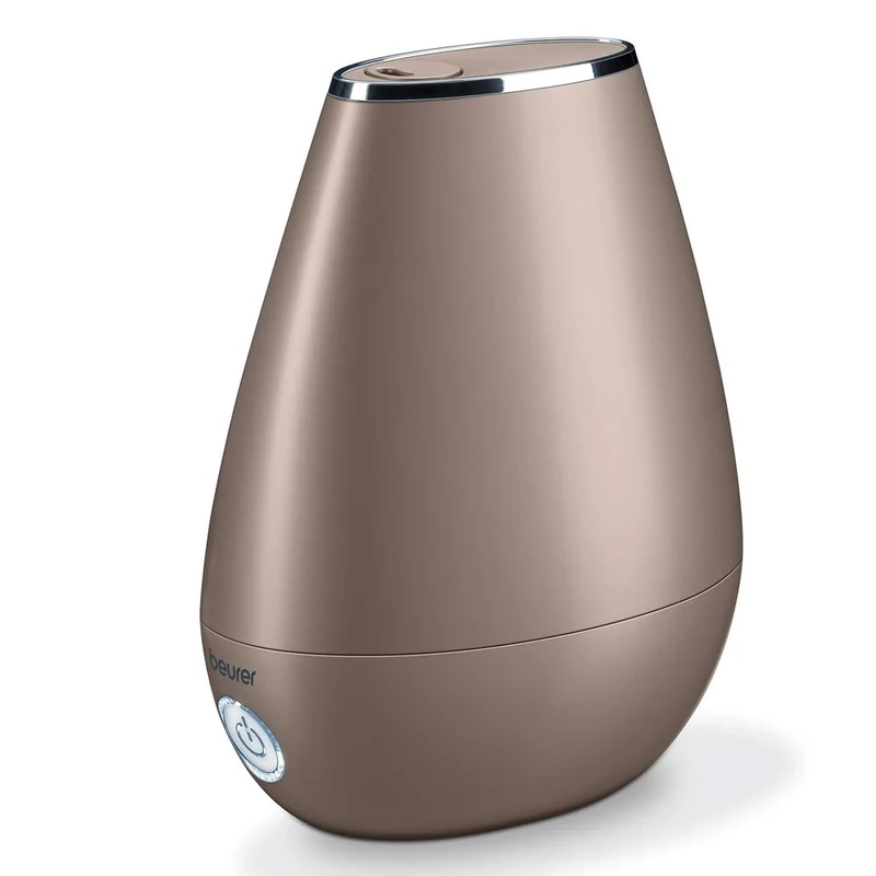 Beurer LB 37 Air humidifier with Ultrasound atomisation, Including Integrated Aroma Diffuser, humidifier with Quiet Night Mode for The Bedroom, 2L Tank for Rooms up to 20 m², Toffee