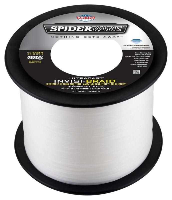 SpiderWire Superline Ultracast Braid, Invisibraid-Translucent, 80lb | 36.2kg, 2188yd | 2000m Fishing Line