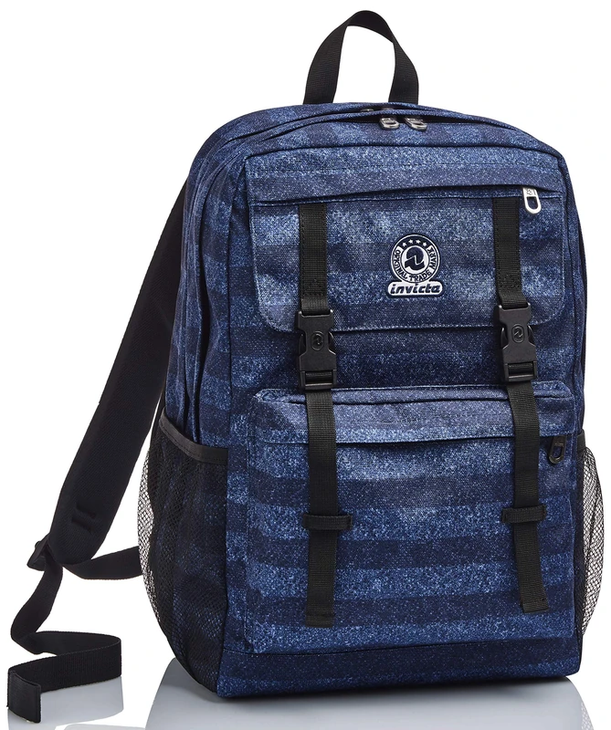 Zaino Duffy Invicta , Stripes, Blu, Doppio Scomparto, Scuola & Tempo Libero - Image 1